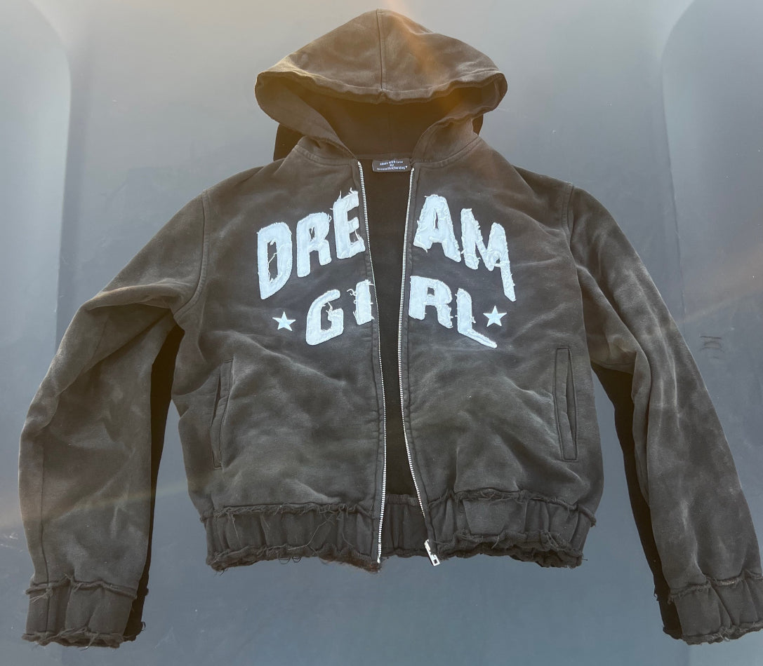 Dream Girl Black Zip-Up Hoodie