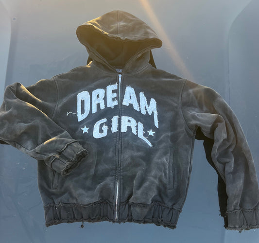 Dream Girl Black Zip-Up Hoodie